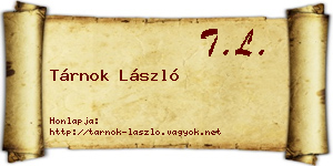 Tárnok László névjegykártya